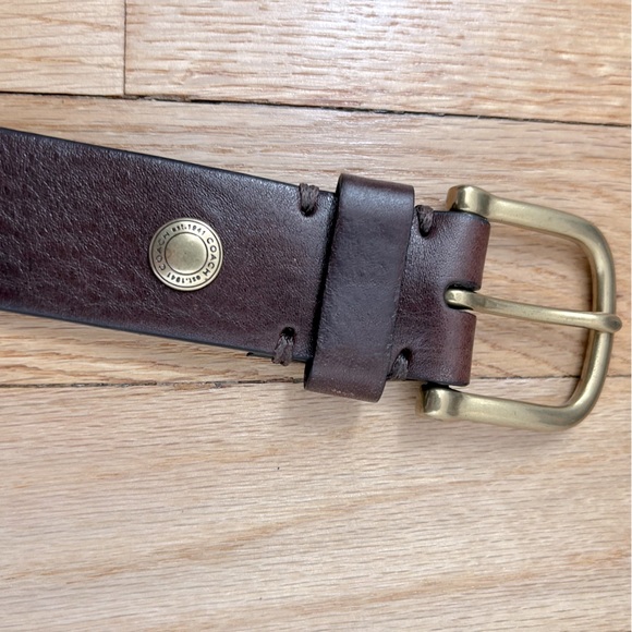 Coach Classic Brown Leather Belt with Gold Hardware 75cm - Picture 3 of 6